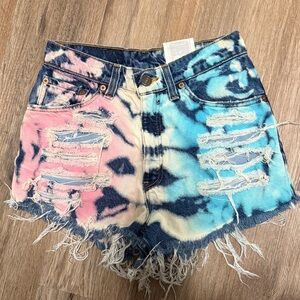 Levi's Multicolor Tie-Dye Jean Shorts
